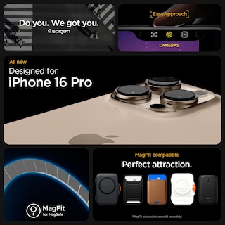Foto 2 | Funda De Teléfono Spigen Enzo Aramid Para Iphone 16 Pro - Negro Plateado - Venta Internacional.