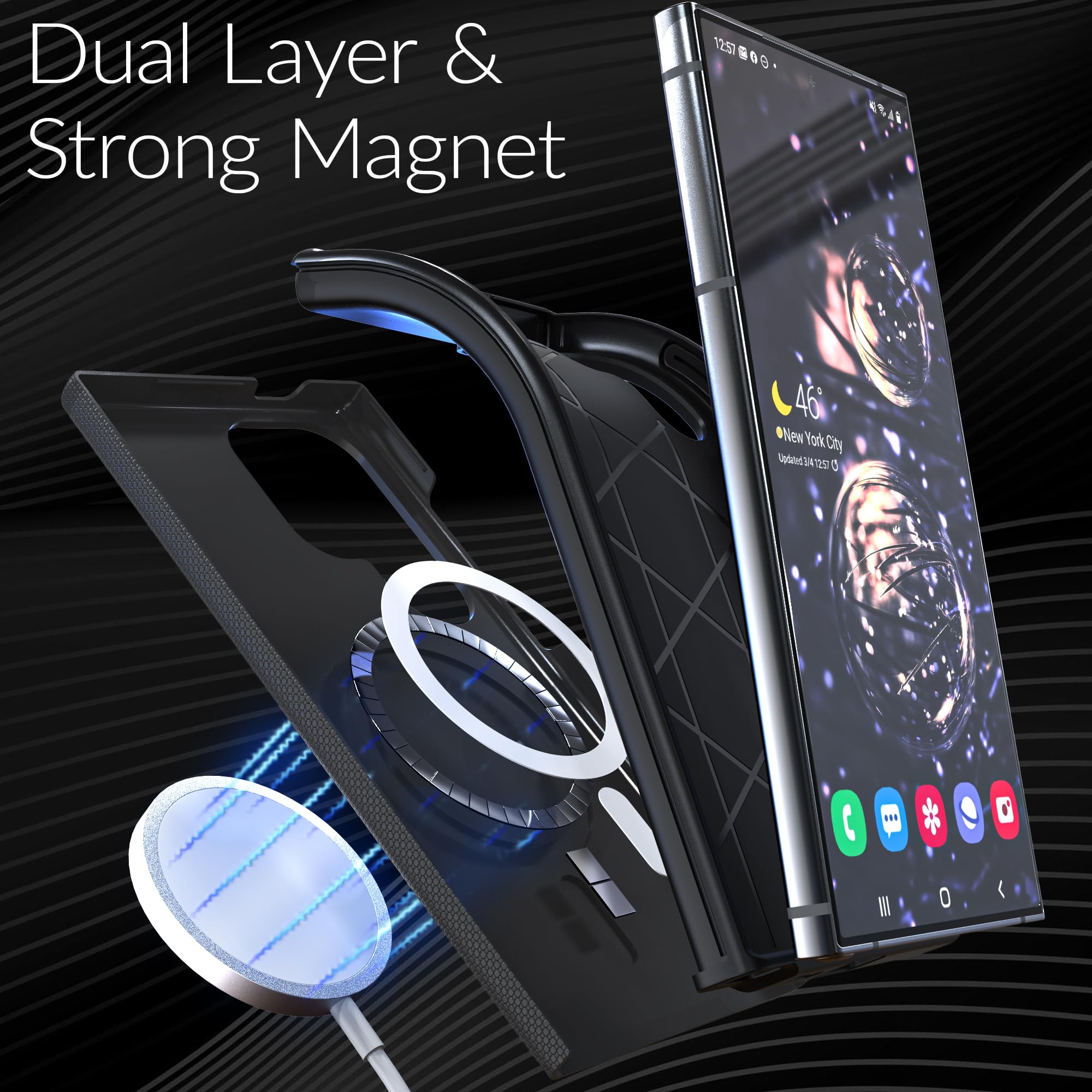Foto 5 pulgar | Funda De Teléfono Crave Dual Guard Para Samsung Galaxy S24 Ultra Black - Venta Internacional.