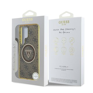 Foto 8 | Funda Original Guess 4g Logo Triángulo S25 Ultra - Café