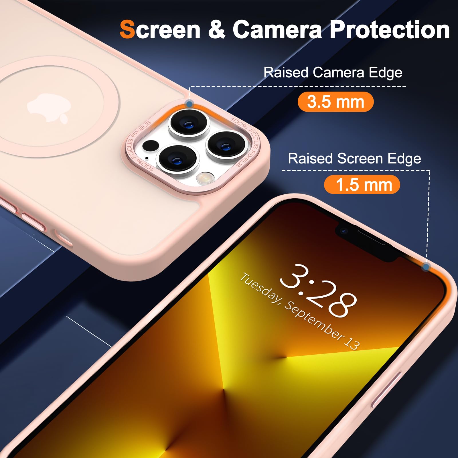 Foto 6 pulgar | Funda para Iphone 13 Pro Max Hython 6.7" con Magsafe Rosa - Venta Internacional