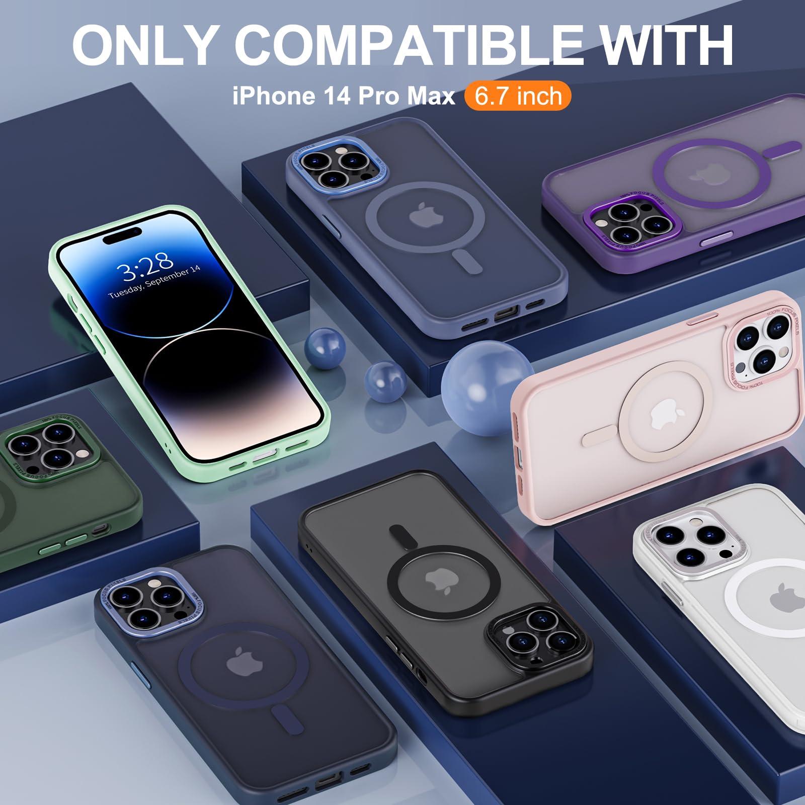 Foto 3 pulgar | Funda Hython para Iphone 14 Pro Max de 6.7 Pulgadas con Magsafe Deep Purple - Venta Internacional