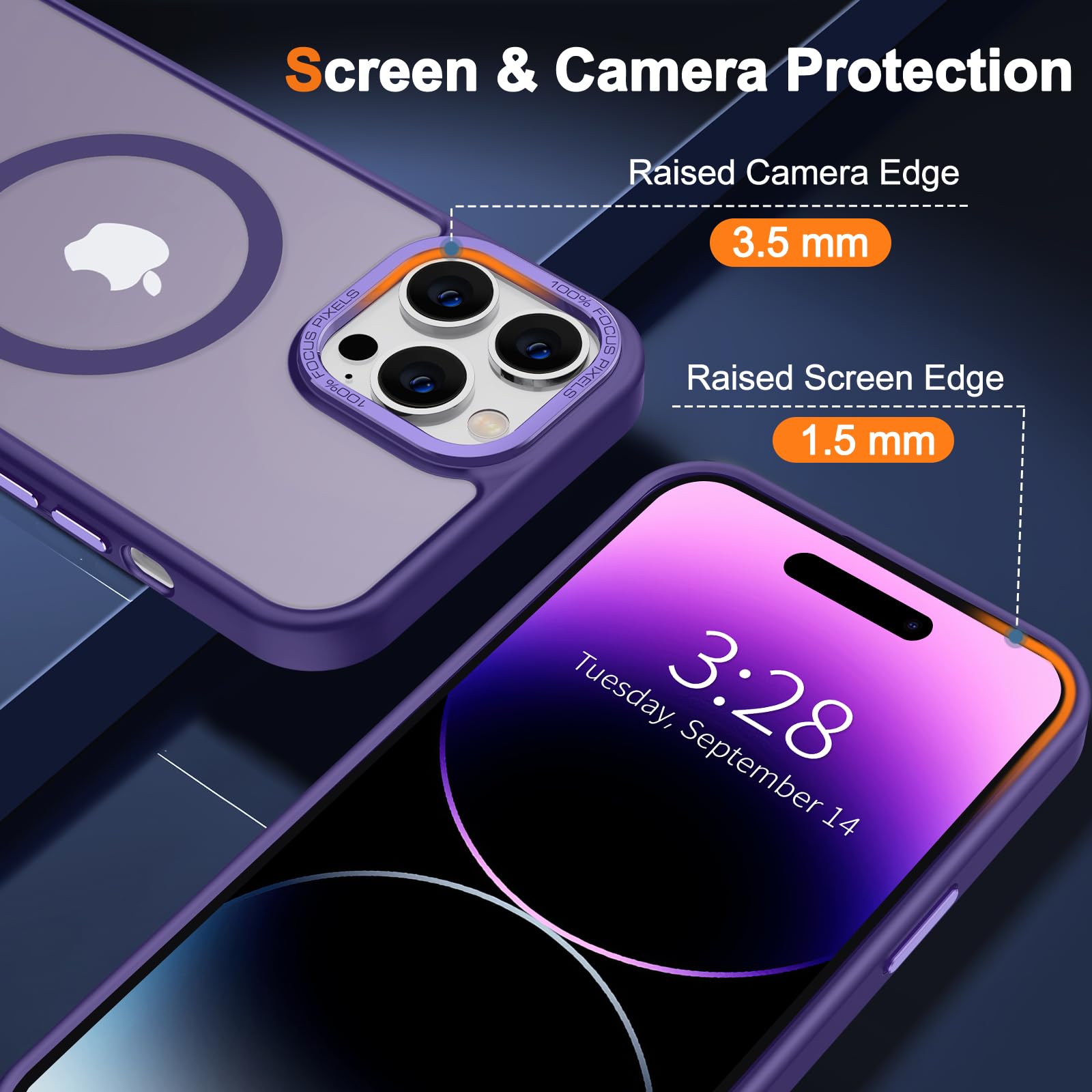 Foto 6 pulgar | Funda Hython para Iphone 14 Pro Max de 6.7 Pulgadas con Magsafe Deep Purple - Venta Internacional