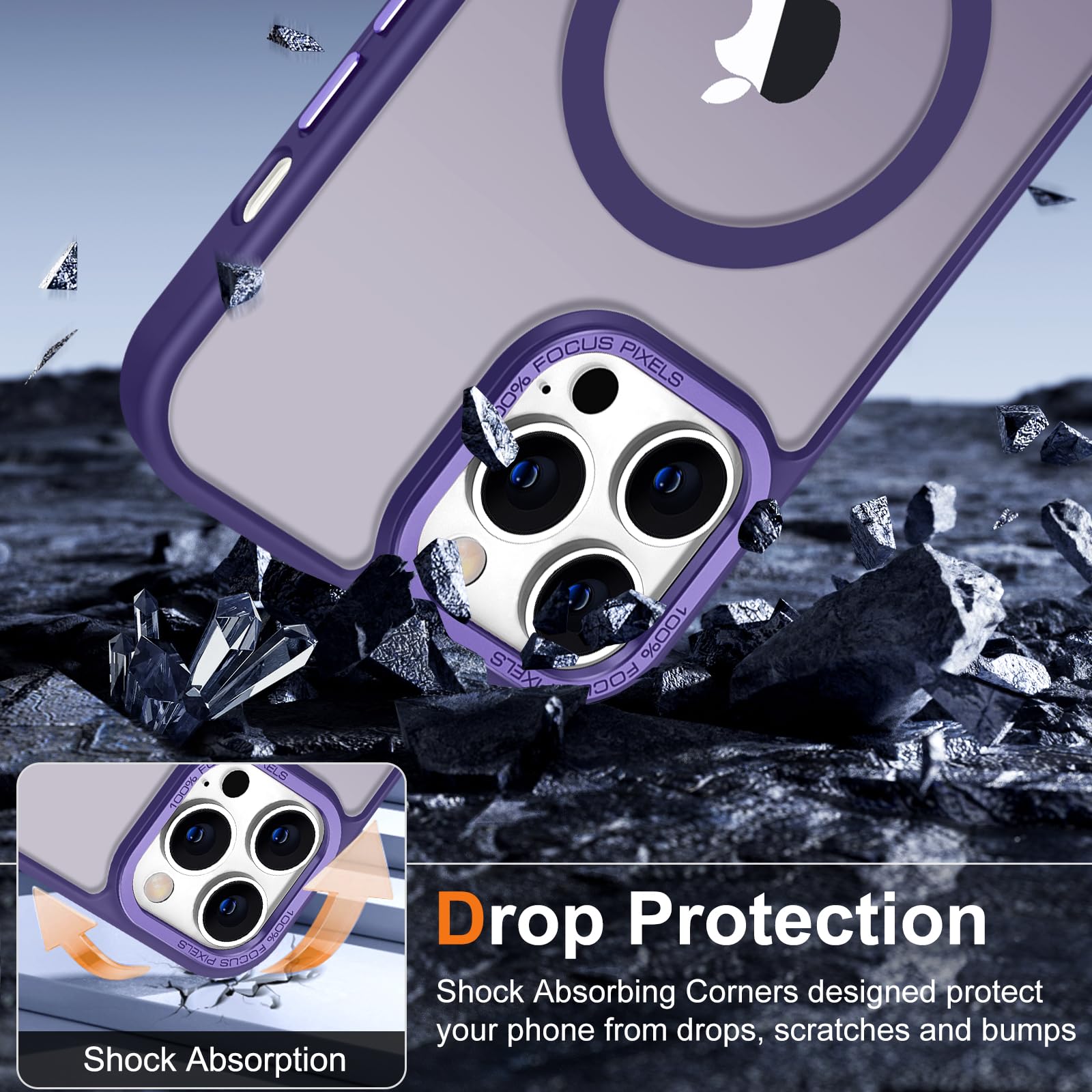 Foto 7 pulgar | Funda Hython para Iphone 14 Pro Max de 6.7 Pulgadas con Magsafe Deep Purple - Venta Internacional