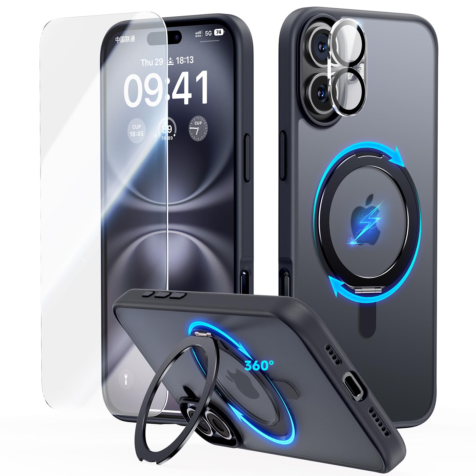 Foto 2 pulgar | Funda de Teléfono Jueshituo 3 en 1 para iPhone 16 Plus con Accesorios - Venta Internacional