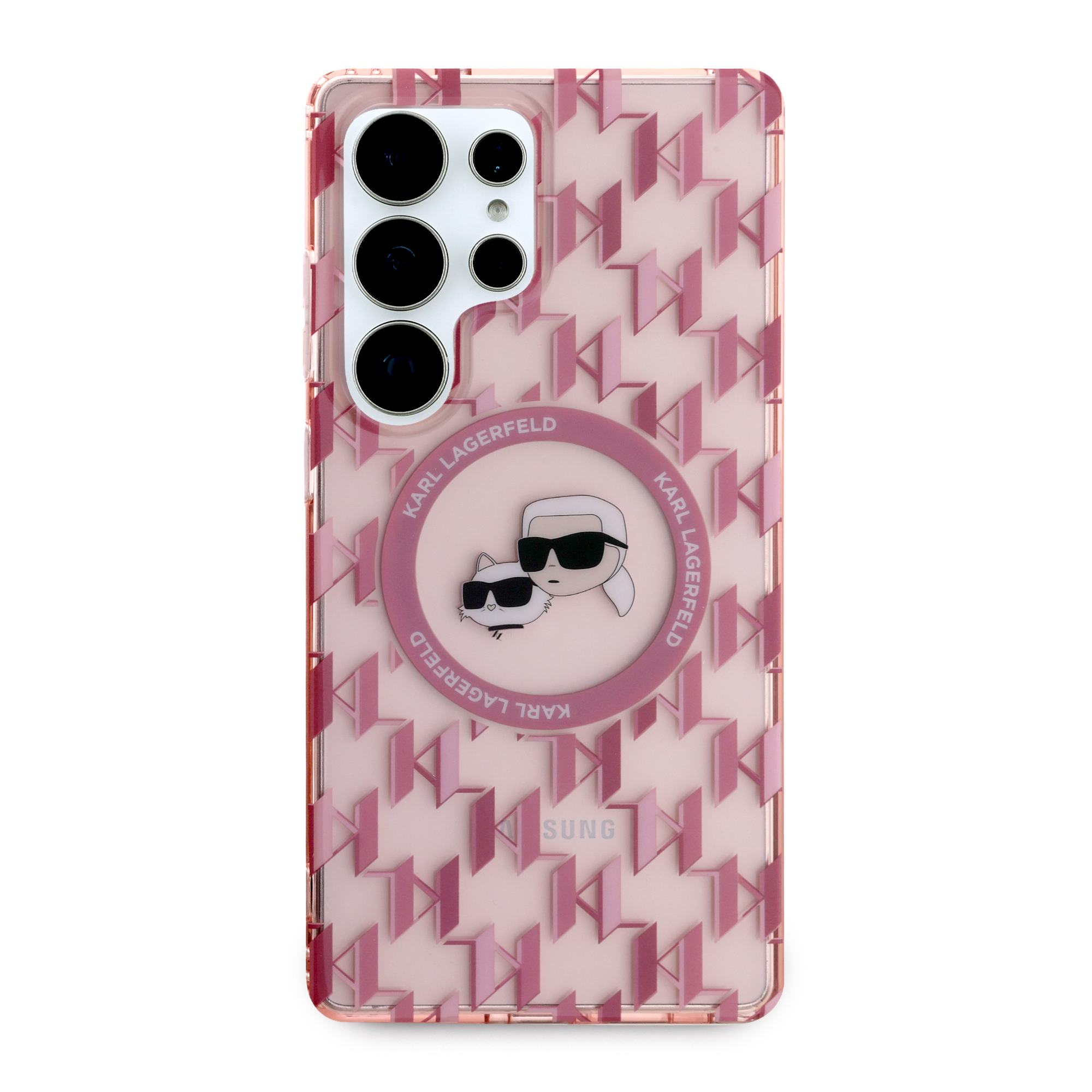 Foto 4 pulgar | Funda Original Karl Lagerfeld Monograma K&c S25 Ultra - Rosa