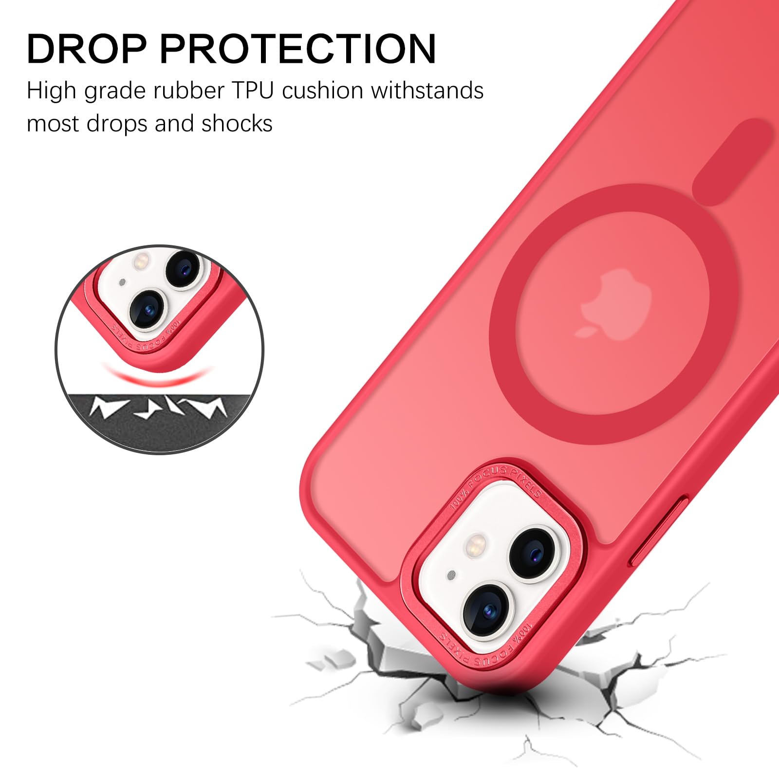 Foto 5 pulgar | Funda Magnética Bentobenp para iPhone 12 Roja - Venta Internacional