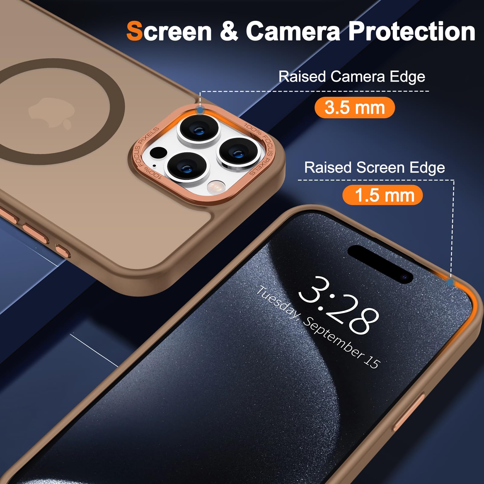 Foto 5 pulgar | Funda de Teléfono Hython para Iphone 15 Pro Max Magnética Translúcida - Venta Internacional