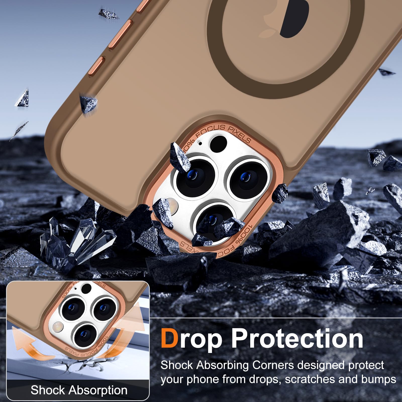 Foto 6 pulgar | Funda de Teléfono Hython para Iphone 15 Pro Max Magnética Translúcida - Venta Internacional