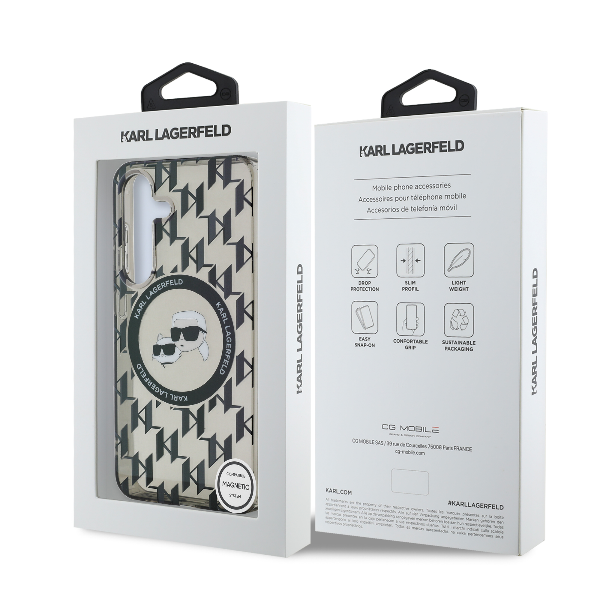 Foto 9 pulgar | Funda Original Karl Lagerfeld Monograma K&c S25 - Negro