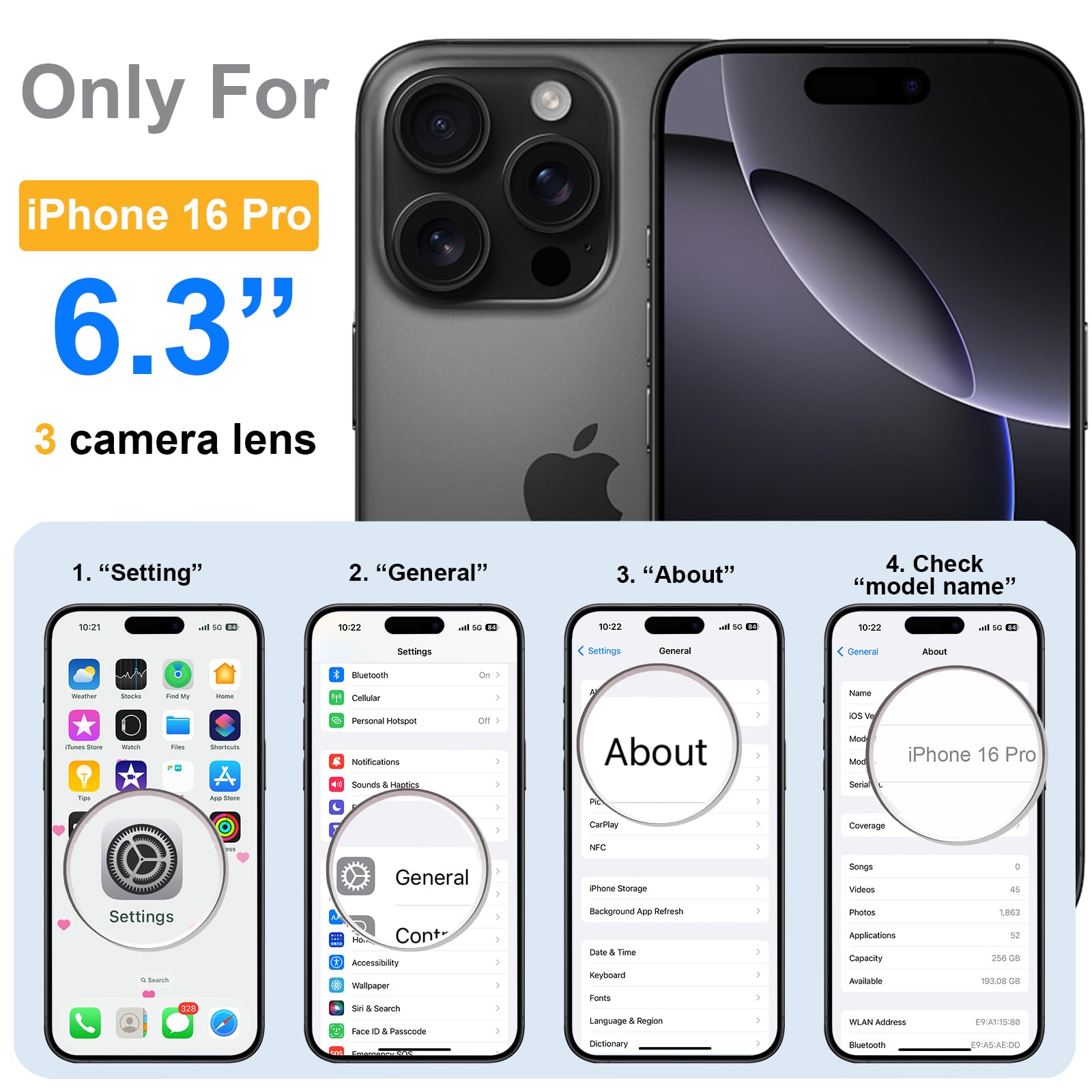 Foto 2 | Funda Roybens para iPhone 16 Pro Wave Frame Negro - Venta Internacional