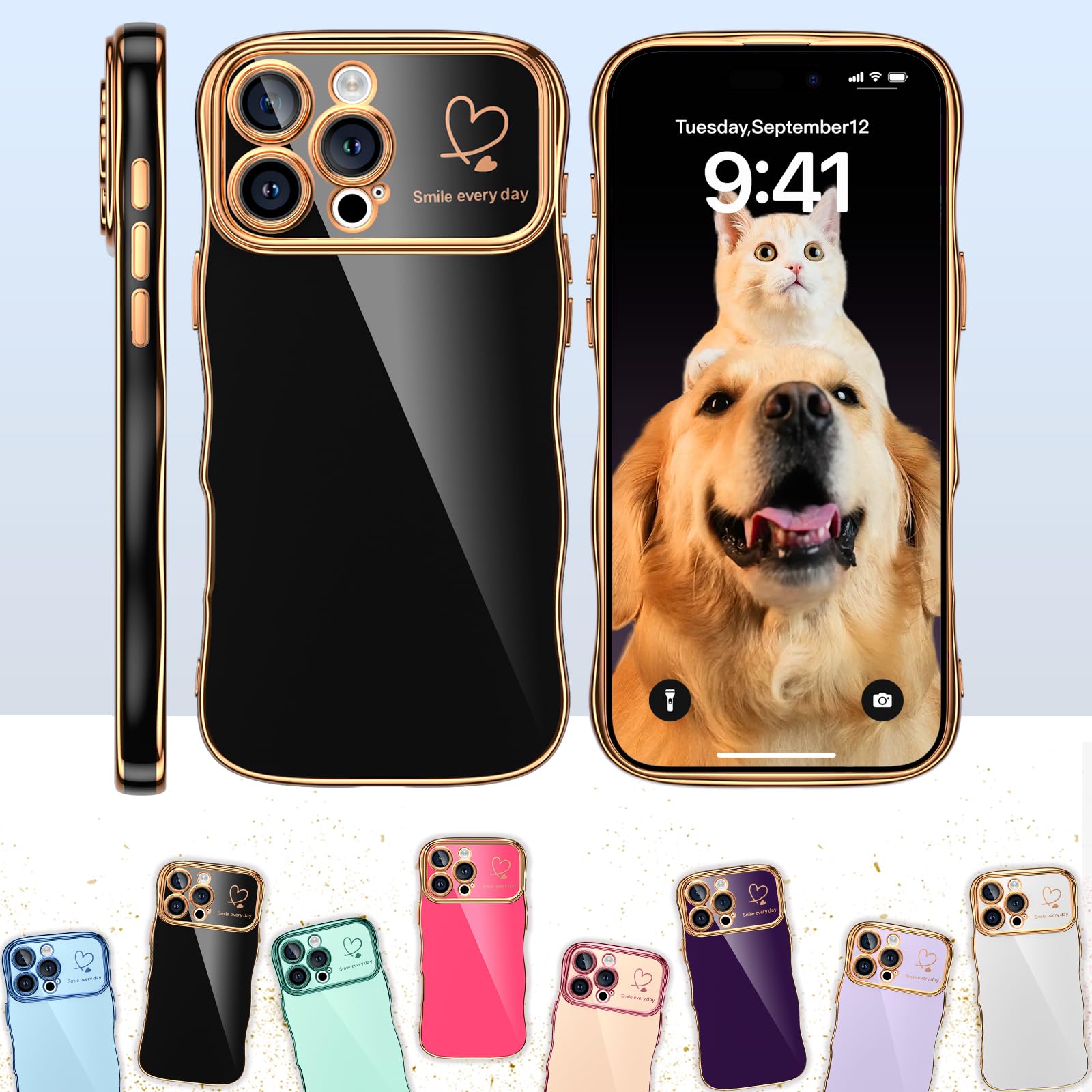 Foto 8 pulgar | Funda Roybens para iPhone 16 Pro Wave Frame Negro - Venta Internacional