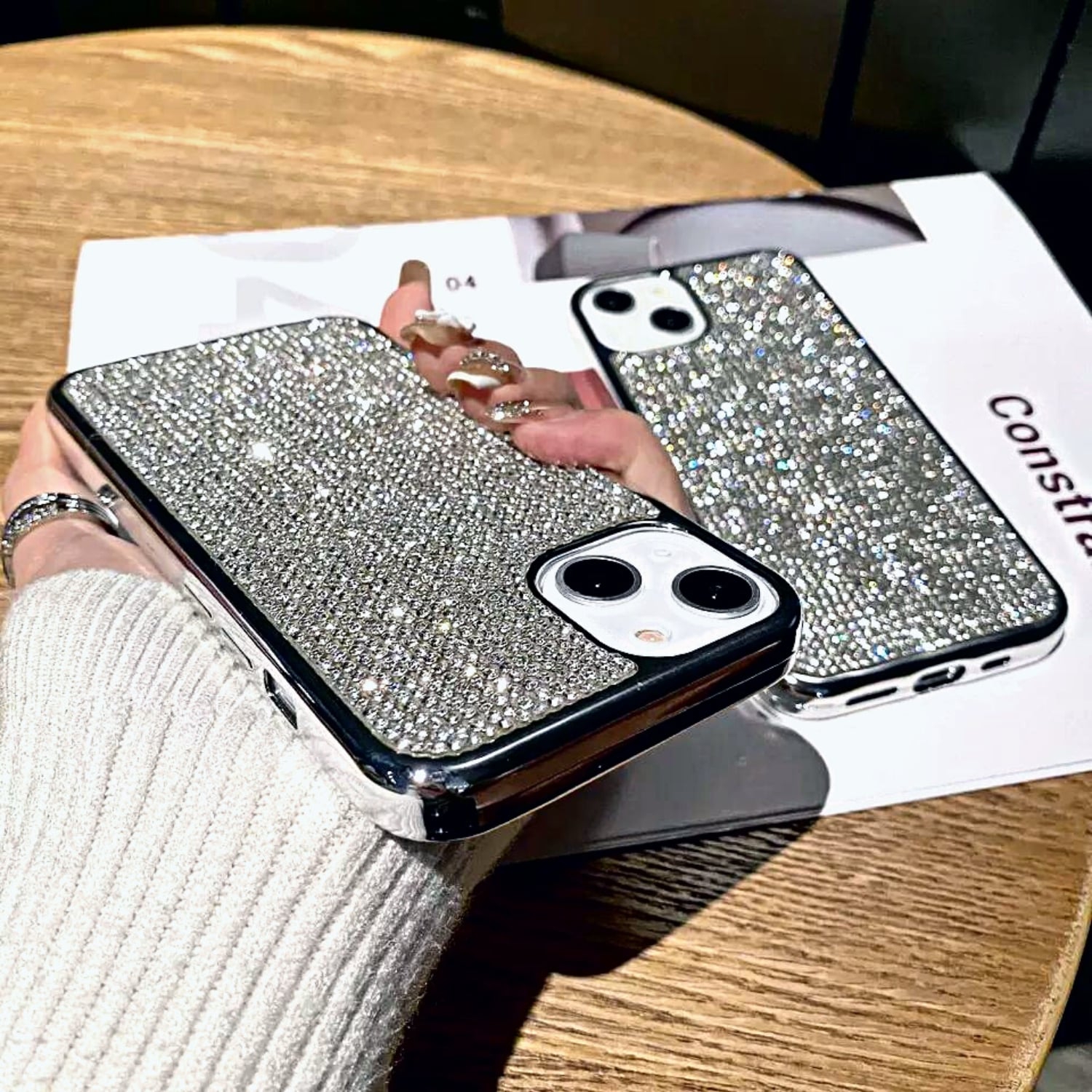 Foto 4 pulgar | Funda para Teléfono Shiny Zuletti Con Diamantes Y Purpurina para iPhone 11 - Venta Internacional