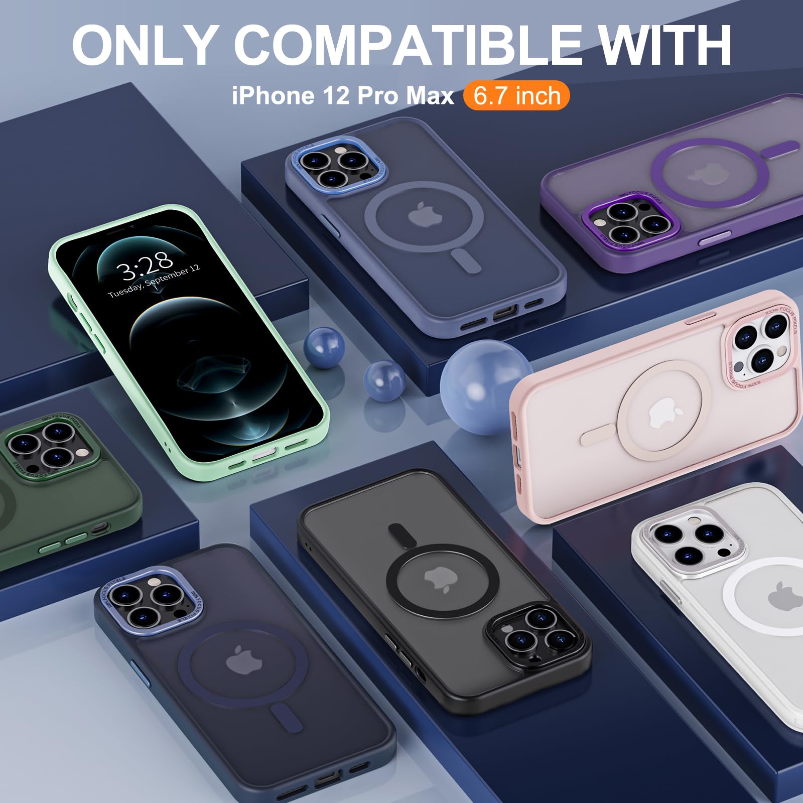 Foto 3 pulgar | Funda de Teléfono Hython para Iphone 12 Pro Max de 6.7 Pulgadas Verde - Venta Internacional