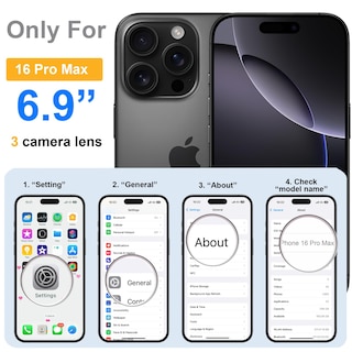 Foto 2 | Funda Roybens para iPhone 16 Pro-max Mate Transparente Morado - Venta Internacional
