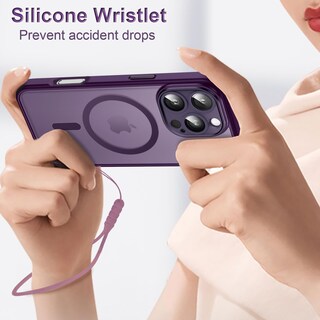 Foto 7 | Funda Roybens para iPhone 16 Pro-max Mate Transparente Morado - Venta Internacional