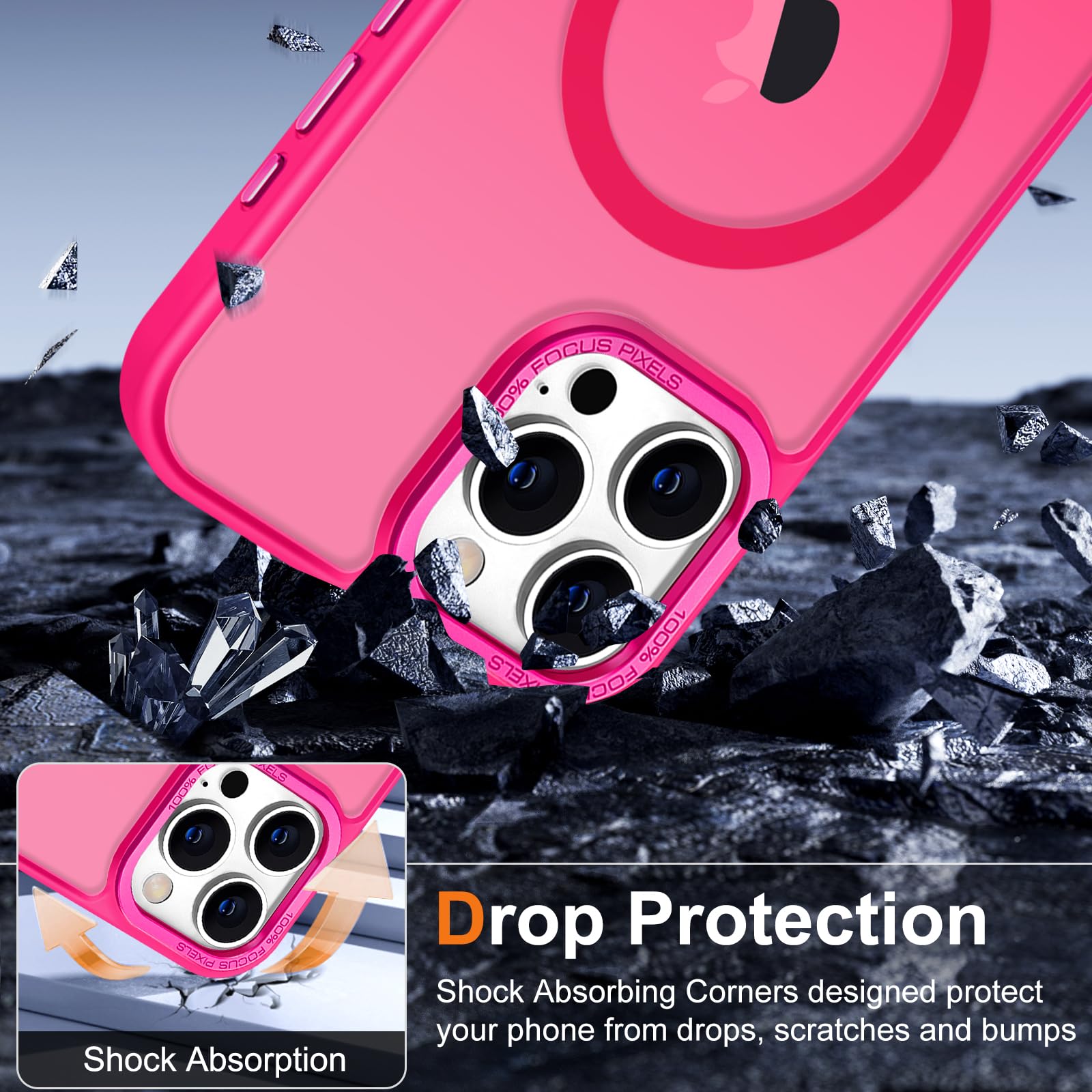 Foto 5 | Funda para Iphone 15 Pro Max Hython Magnética Translúcida - Venta Internacional