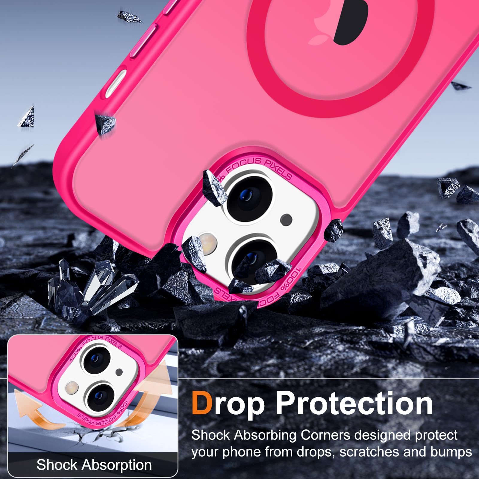 Foto 6 pulgar | Funda Hython para iPhone 15 Plus 6.7 Pulgadas con Magsafe Pink - Venta Internacional