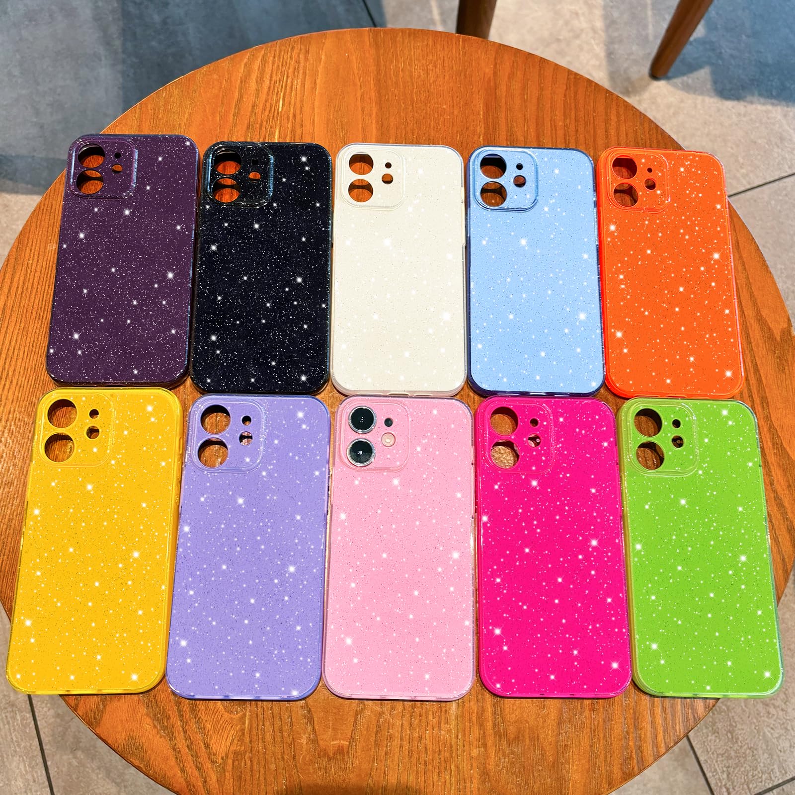 Foto 7 pulgar | Funda Hython Glitter Sparkly iPhone 12 6.1 Gris - Venta Internacional