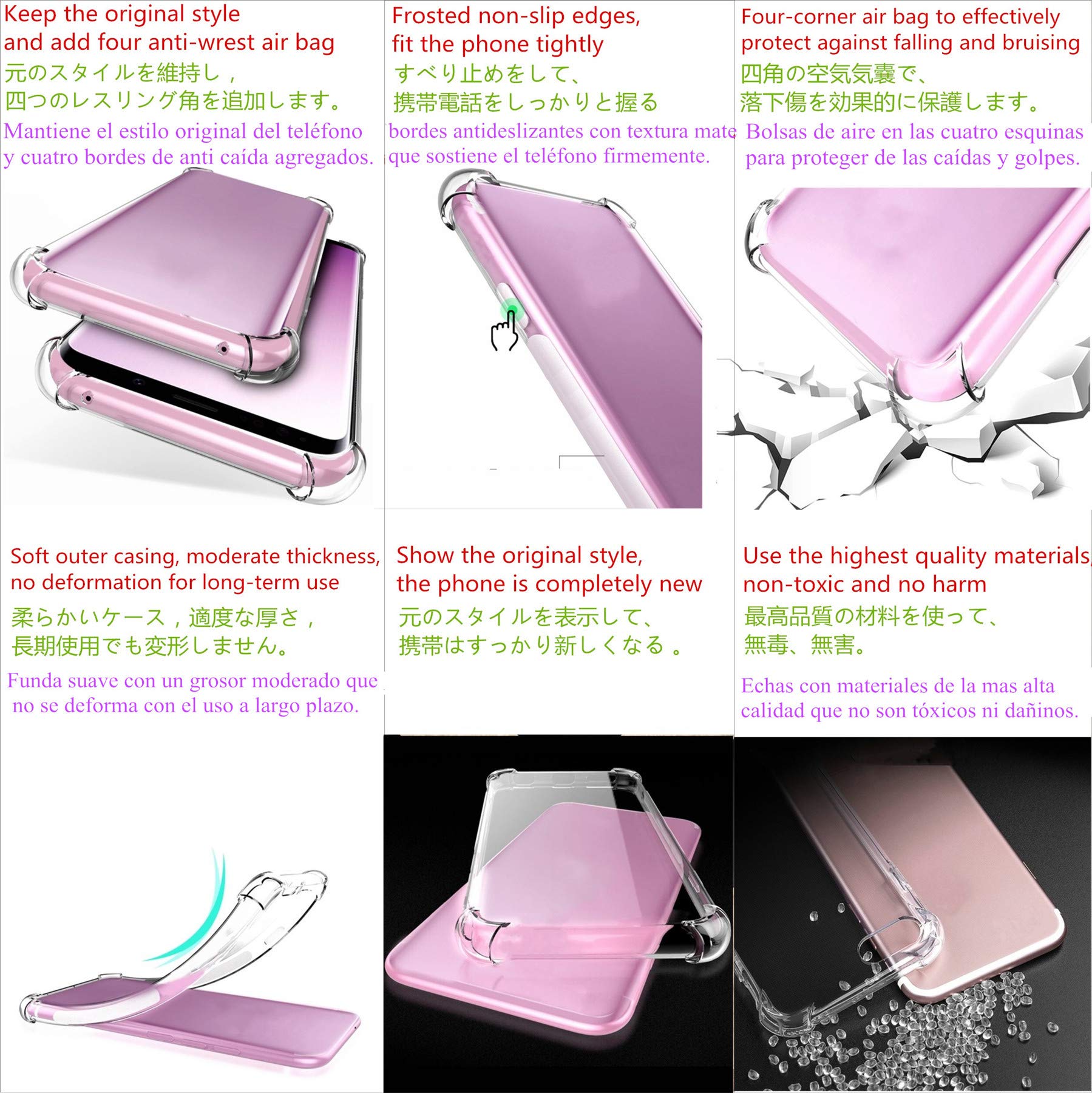 Foto 8 pulgar | Funda de Teléfono Ustiya de Tpu De Cristal Transparente Xiaomi Mi Redmi Note 8 Pro - Venta Internacional
