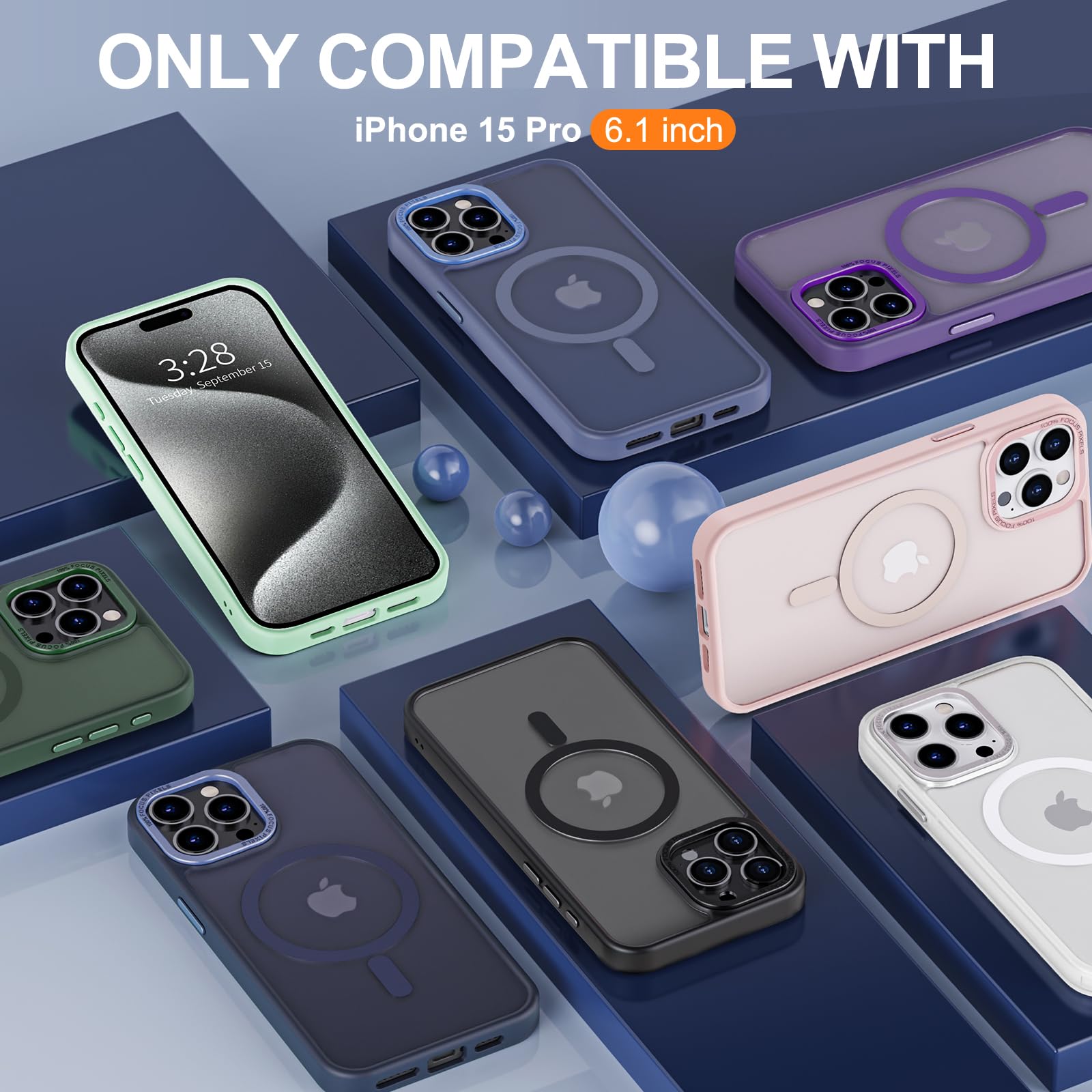 Foto 3 pulgar | Funda para Iphone 15 Pro Hython 6.1 con Magsafe Frosted White - Venta Internacional