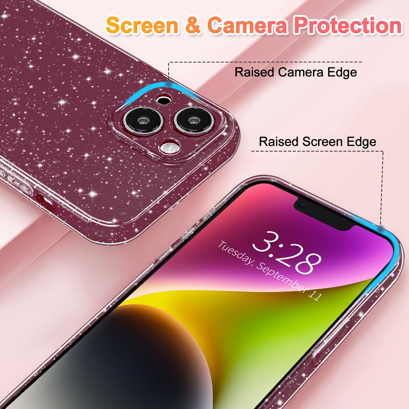 Foto 4 pulgar | Funda Hython para iPhone 14 6.1 Rojo Vino - Venta Internacional