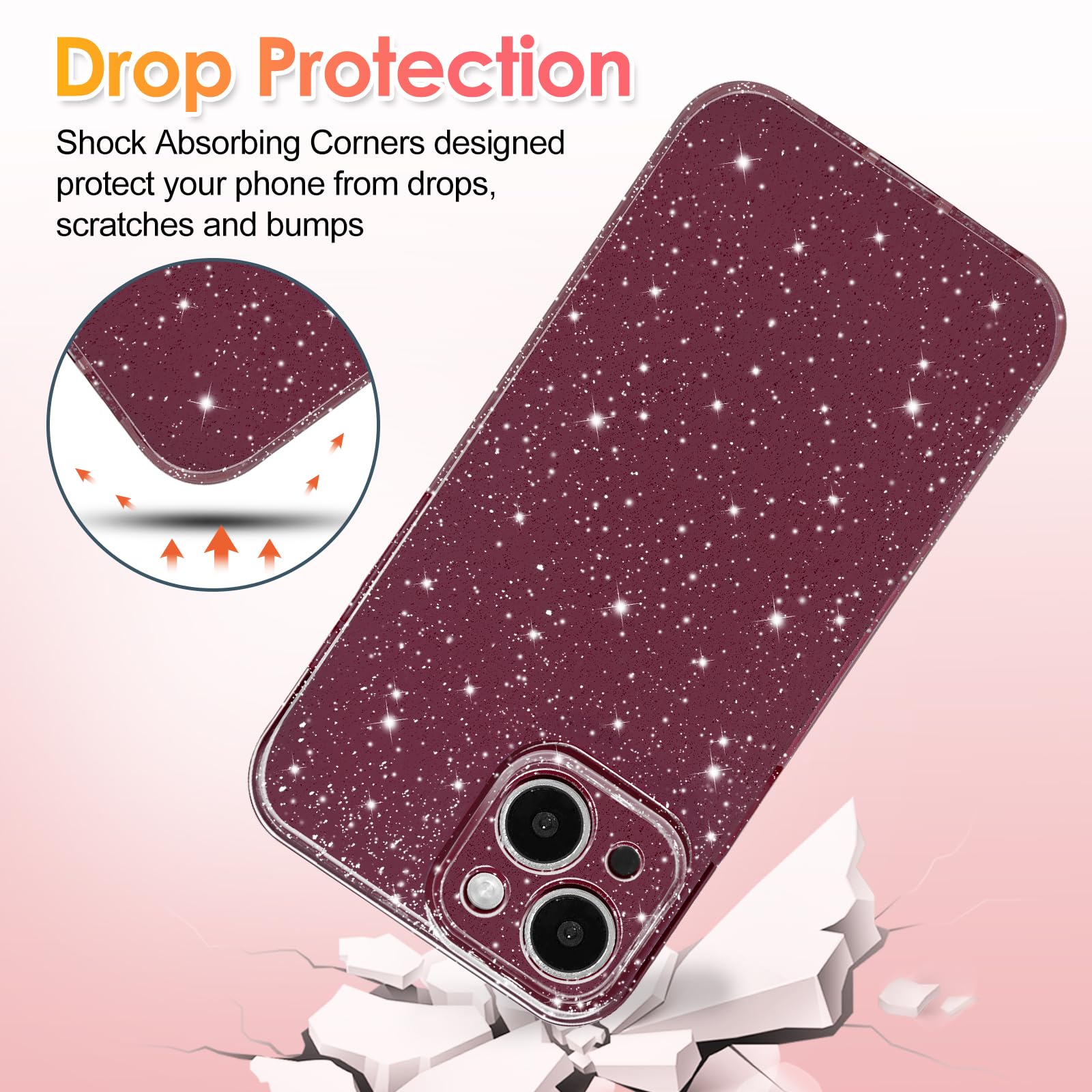 Foto 5 pulgar | Funda Hython para iPhone 14 6.1 Rojo Vino - Venta Internacional