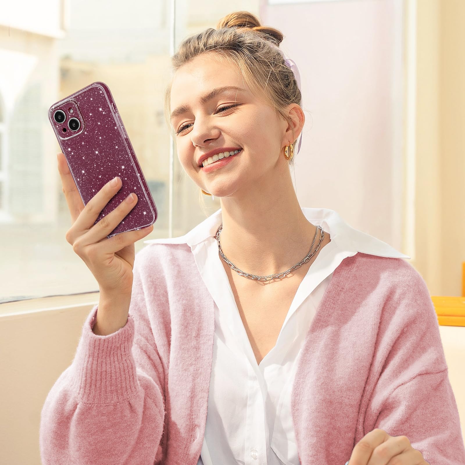 Foto 5 | Funda Hython para iPhone 14 6.1 Rojo Vino - Venta Internacional