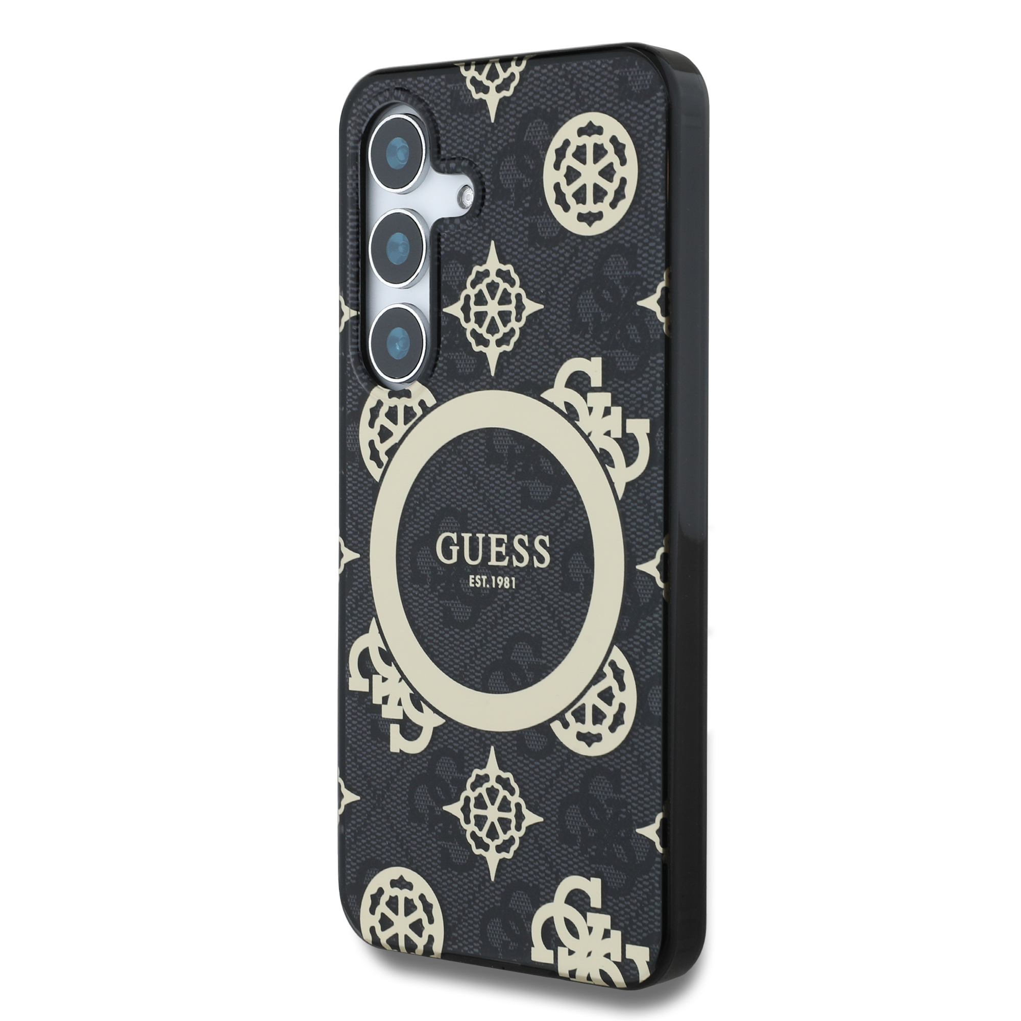 Foto 3 pulgar | Funda Original Guess Peony Logo Clásico S25 - Negro