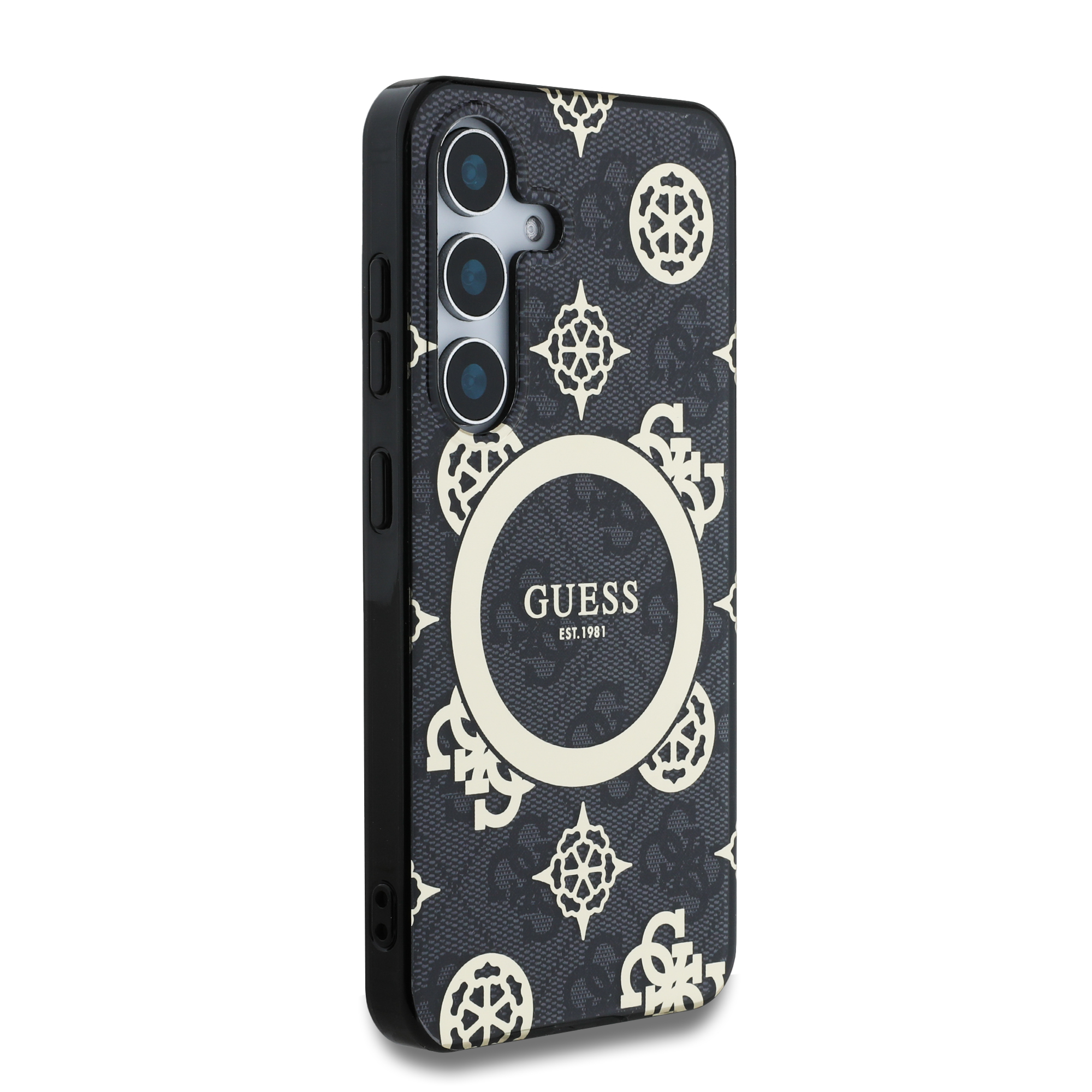 Foto 4 | Funda Original Guess Peony Logo Clásico S25 - Negro