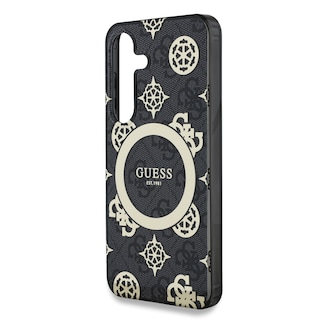 Foto 6 | Funda Original Guess Peony Logo Clásico S25 - Negro