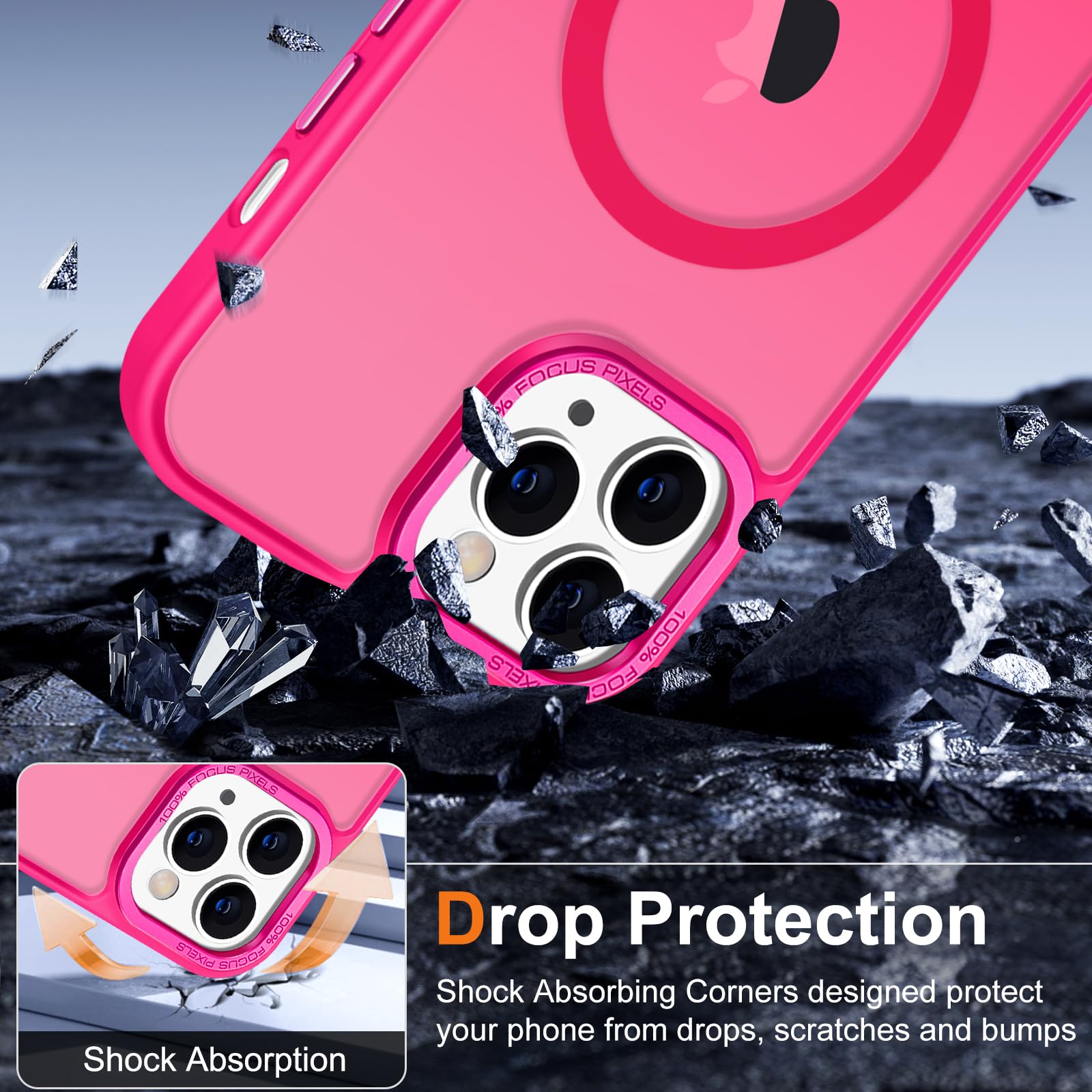Foto 6 pulgar | Funda para Iphone 11 Pro Max Hython 6.5" con Magsafe Rosa - Venta Internacional