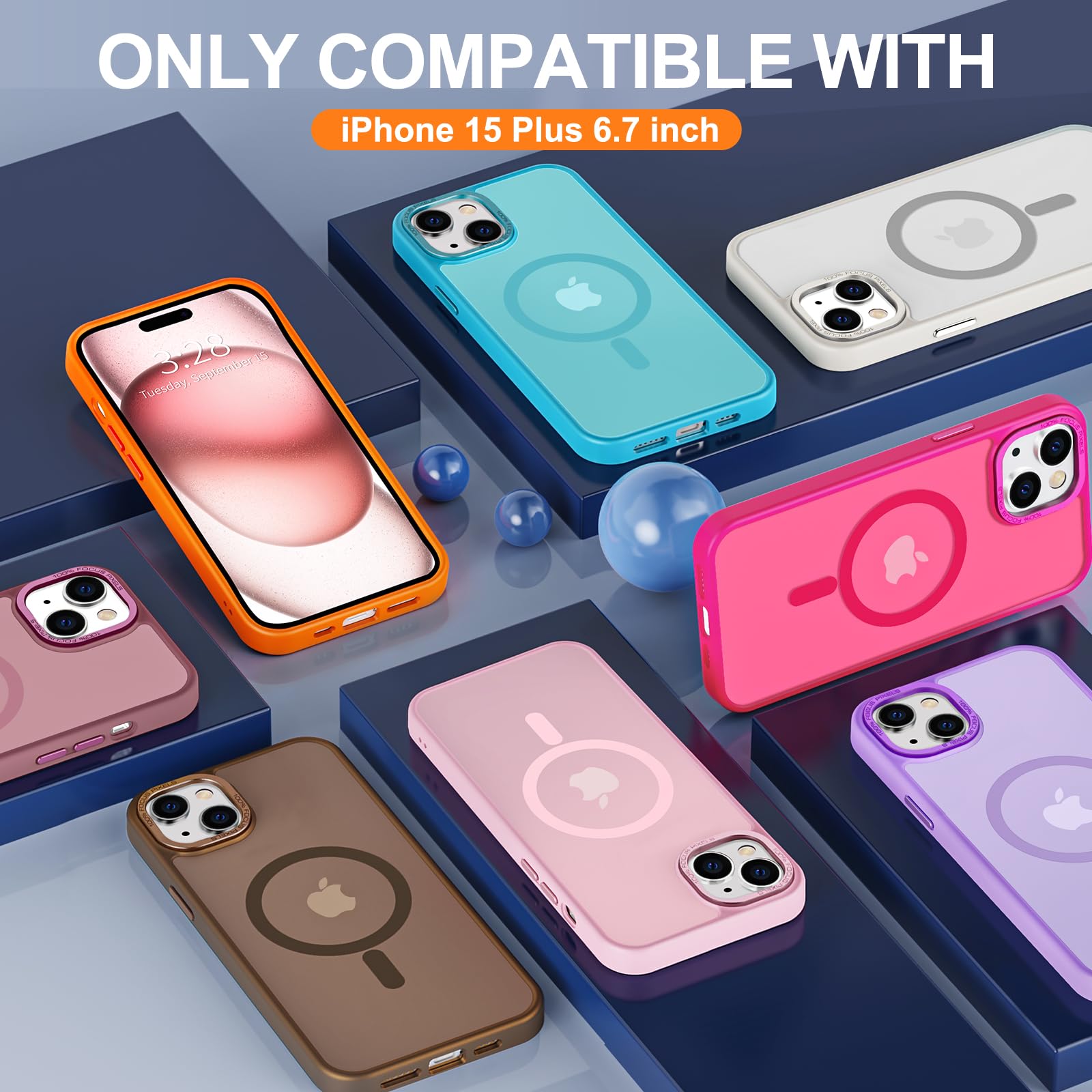 Foto 7 | Funda de Teléfono Hython para Iphone 15 Plus de 6.7 Pulgadas con Magsafe Grape - Venta Internacional