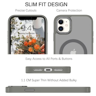 Foto 5 | Funda Magnética Bentoben para iPhone 12 Mini Gris Translúcido - Venta Internacional
