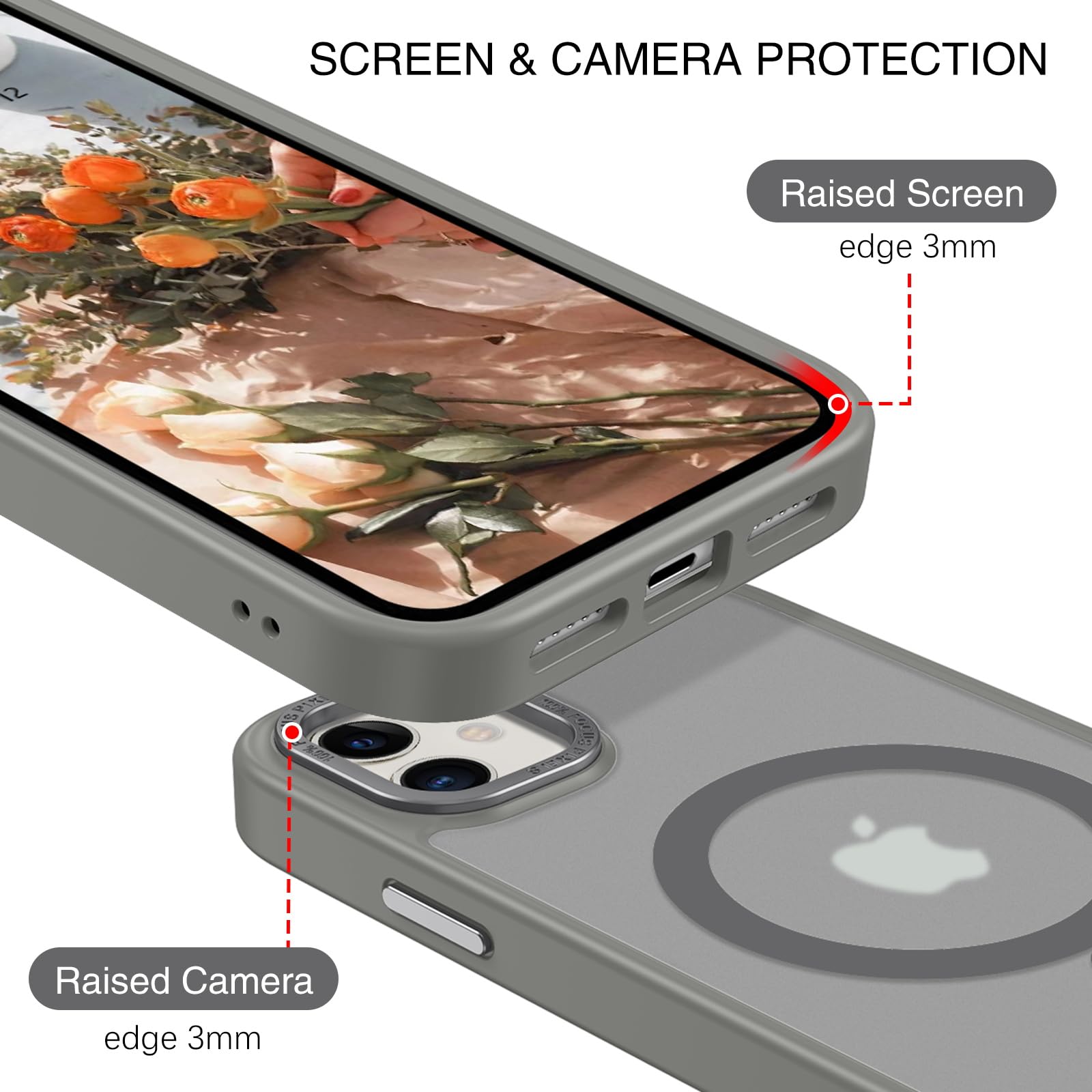 Foto 8 pulgar | Funda Magnética Bentoben para iPhone 12 Mini Gris Translúcido - Venta Internacional