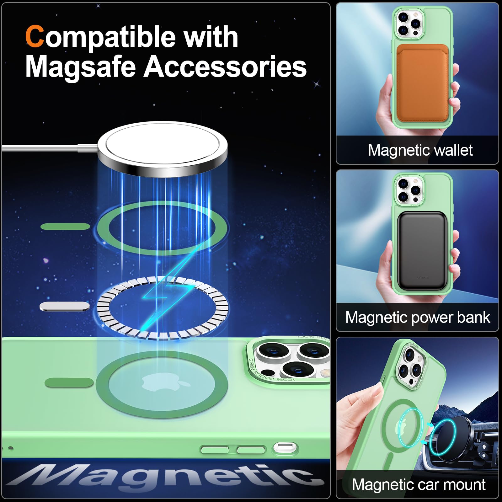 Foto 5 pulgar | Funda para Iphone 12 Pro Hython 6.1 con Magsafe Verde - Venta Internacional