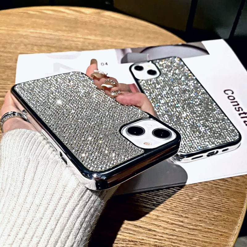 Foto 4 pulgar | Funda Zuletti Con Diamantes Y Purpurina Plateada para iPhone 13 - Venta Internacional