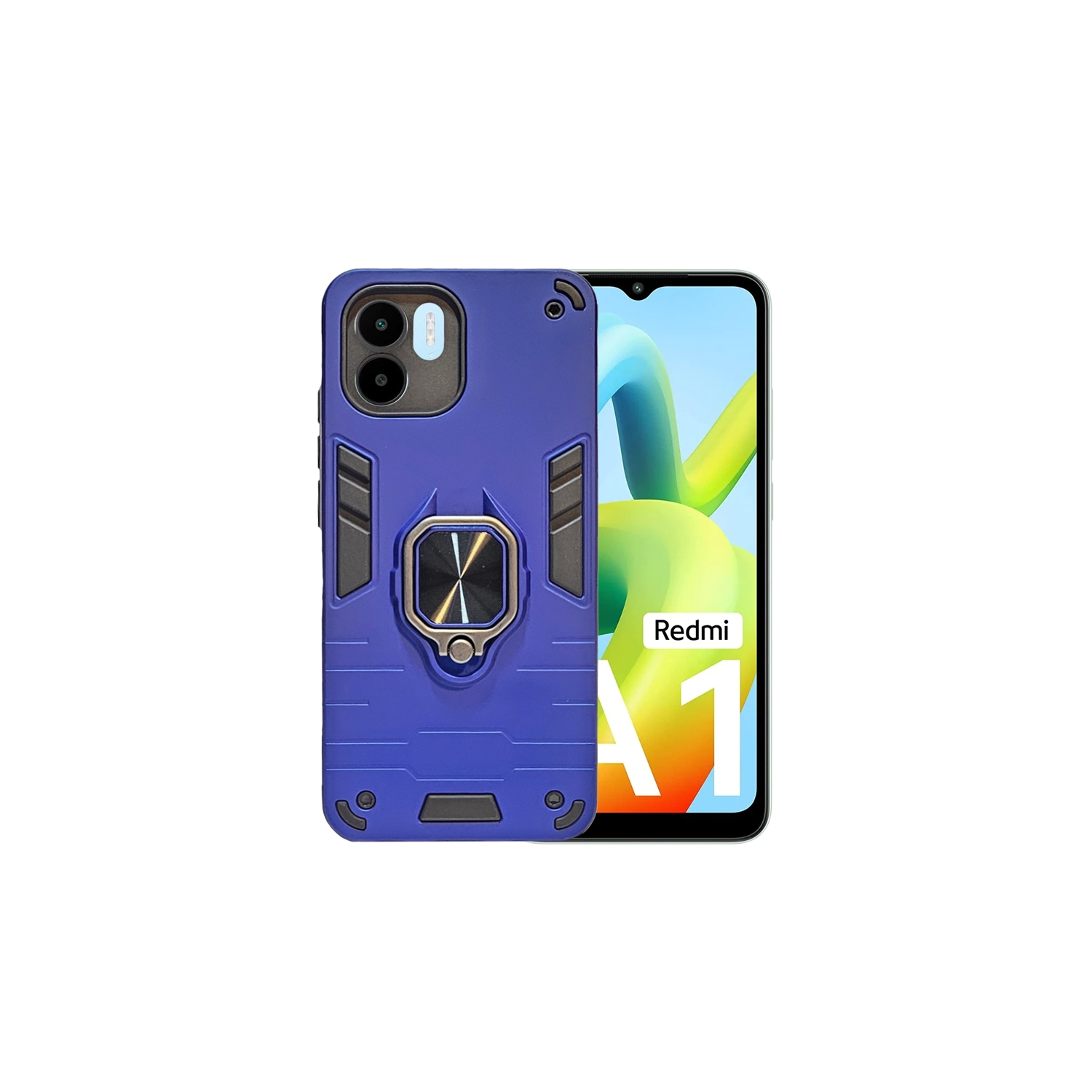 Funda Xiaomi A2 con Anillo Protector de Cámara Antichoque Azul - Venta Internacional