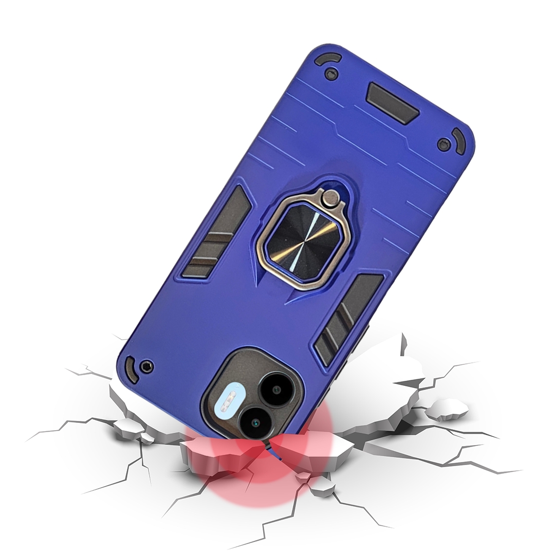 Foto 5 pulgar | Funda Xiaomi A2 con Anillo Protector de Cámara Antichoque Azul - Venta Internacional