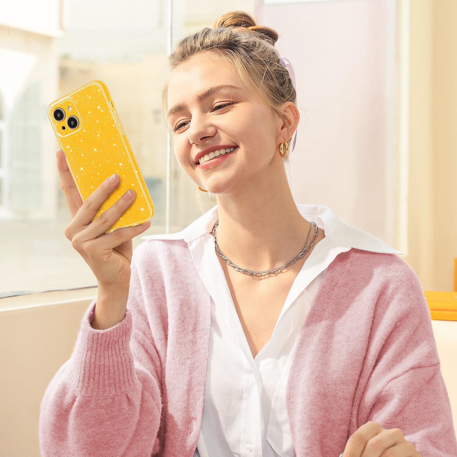 Foto 6 pulgar | Funda Hython para iPhone 15 Plus Amarilla - Venta Internacional