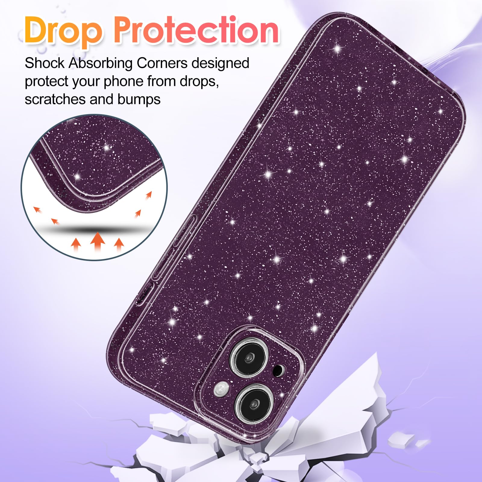 Foto 5 pulgar | Funda Hython para iPhone 15 Plus Morado Oscuro - Venta Internacional