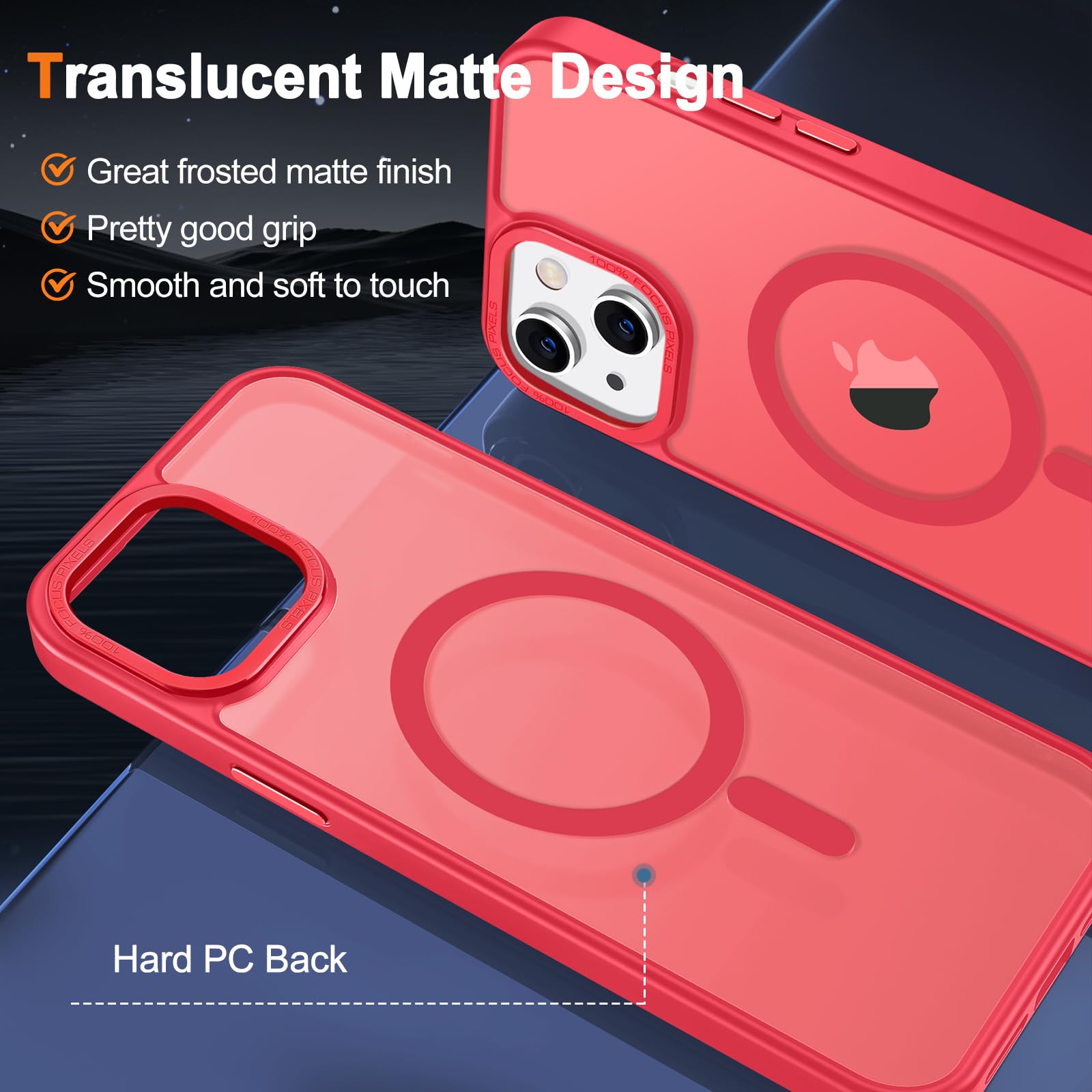 Foto 3 pulgar | Funda Hython para iPhone 14 6.1 Pulgadas con Magsafe Rojo Translúcido - Venta Internacional