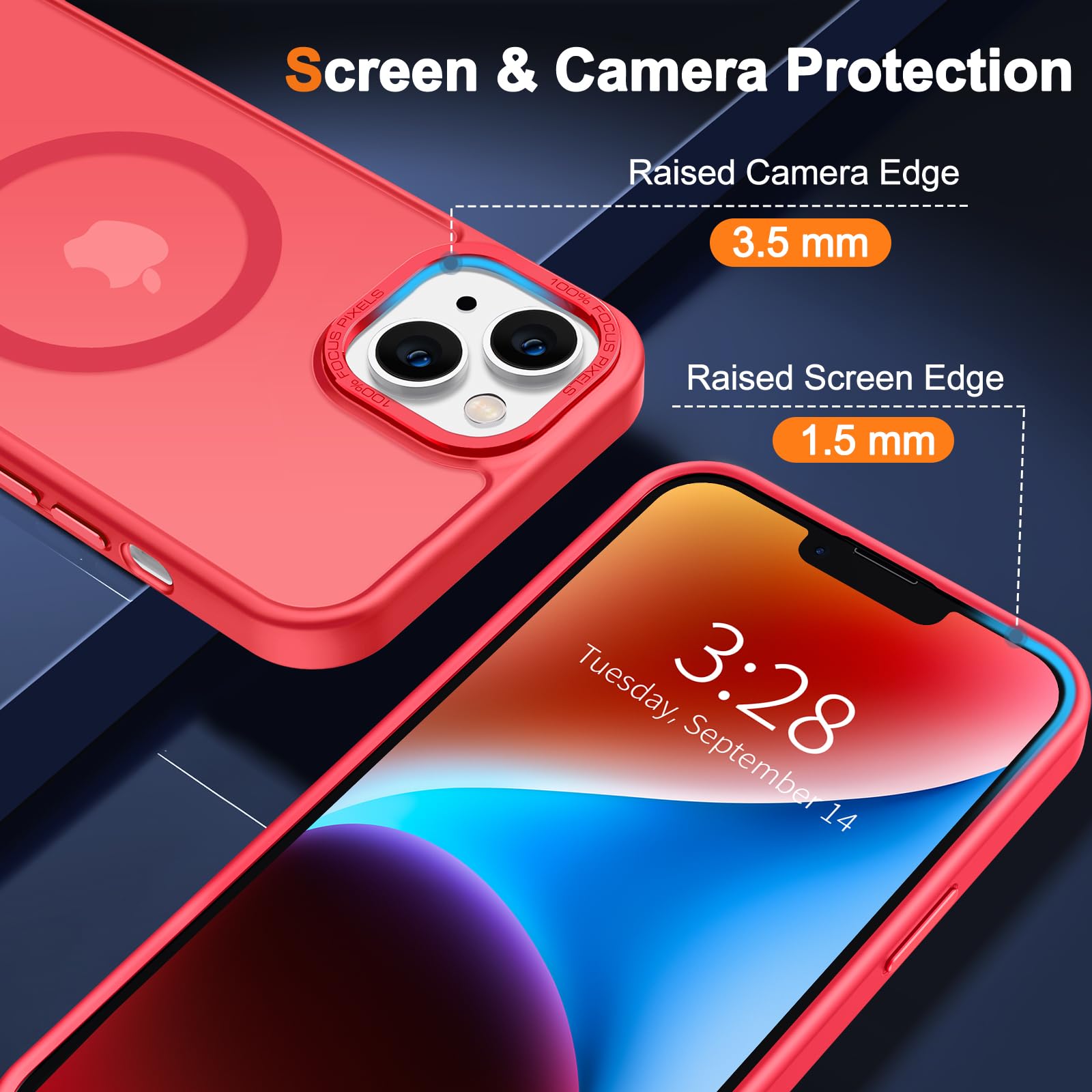 Foto 5 pulgar | Funda Hython para iPhone 14 6.1 Pulgadas con Magsafe Rojo Translúcido - Venta Internacional