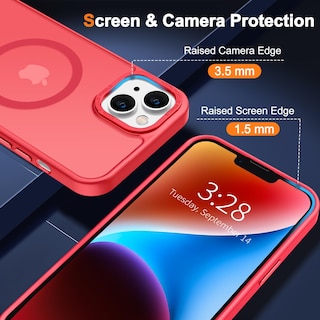 Foto 4 | Funda Hython para iPhone 14 6.1 Pulgadas con Magsafe Rojo Translúcido - Venta Internacional