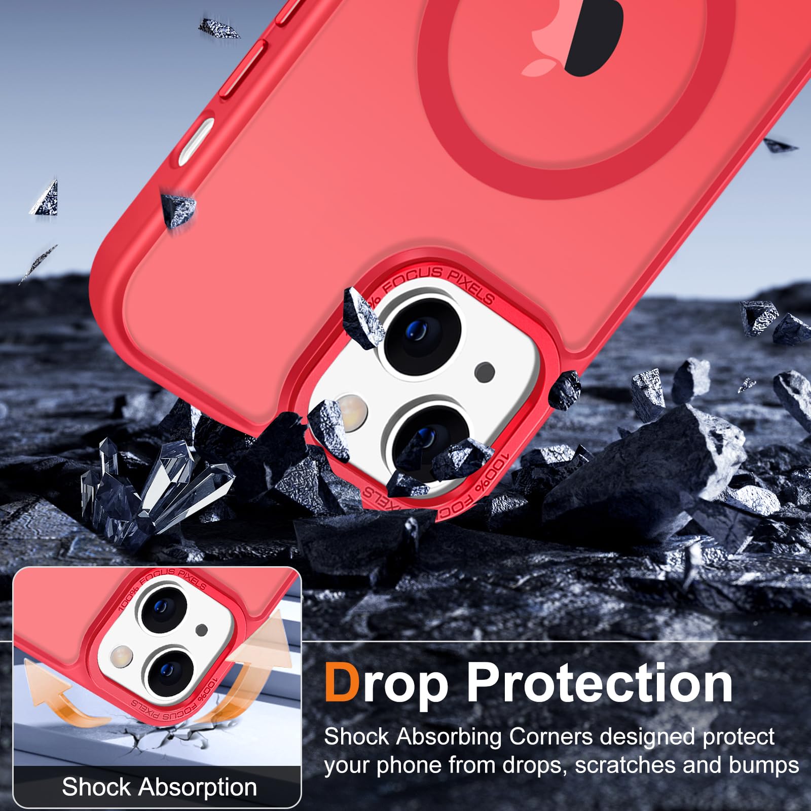 Foto 6 pulgar | Funda Hython para iPhone 14 6.1 Pulgadas con Magsafe Rojo Translúcido - Venta Internacional