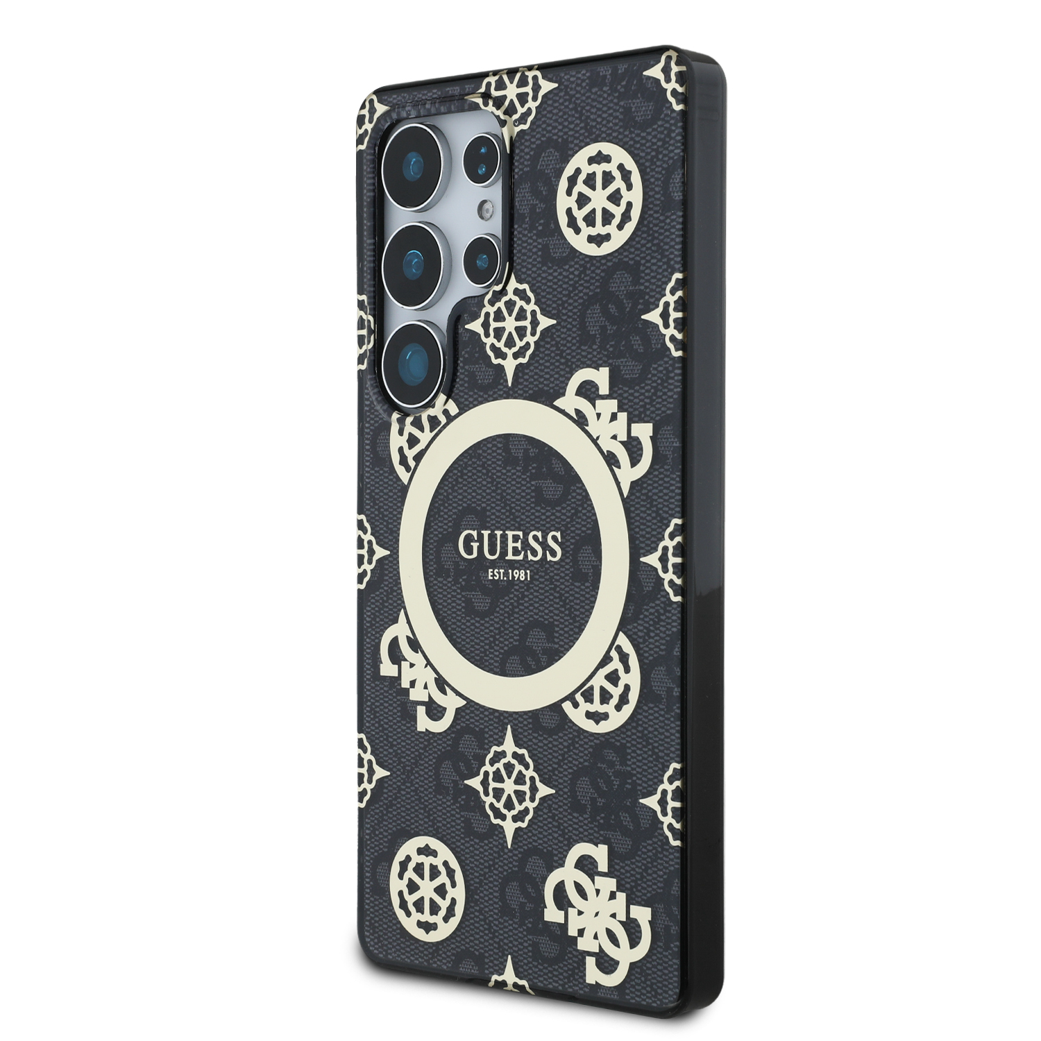 Foto 3 pulgar | Funda Guess Peony Logo Clásico S25 Ultra Negra
