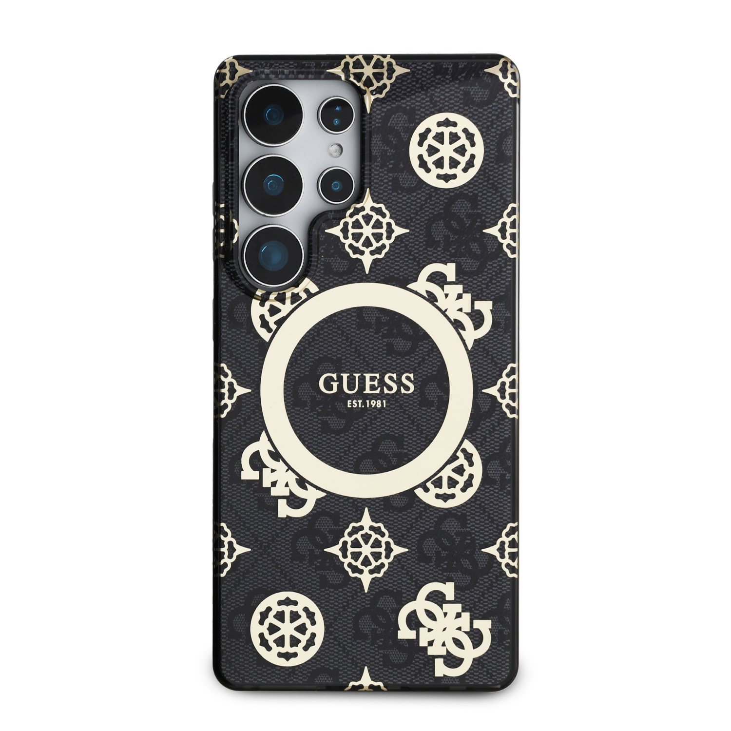 Foto 4 pulgar | Funda Guess Peony Logo Clásico S25 Ultra Negra
