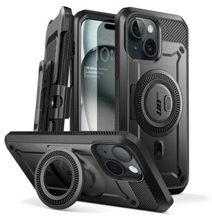 Foto 1 | Funda Supcase Para Iphone 15 Plus Con Soporte Y Magsafe, Color Negro - Venta Internacional.
