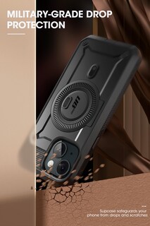 Foto 4 | Funda Supcase Para Iphone 15 Plus Con Soporte Y Magsafe, Color Negro - Venta Internacional.