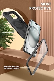 Foto 5 | Funda Supcase Para Iphone 15 Plus Con Soporte Y Magsafe, Color Negro - Venta Internacional.