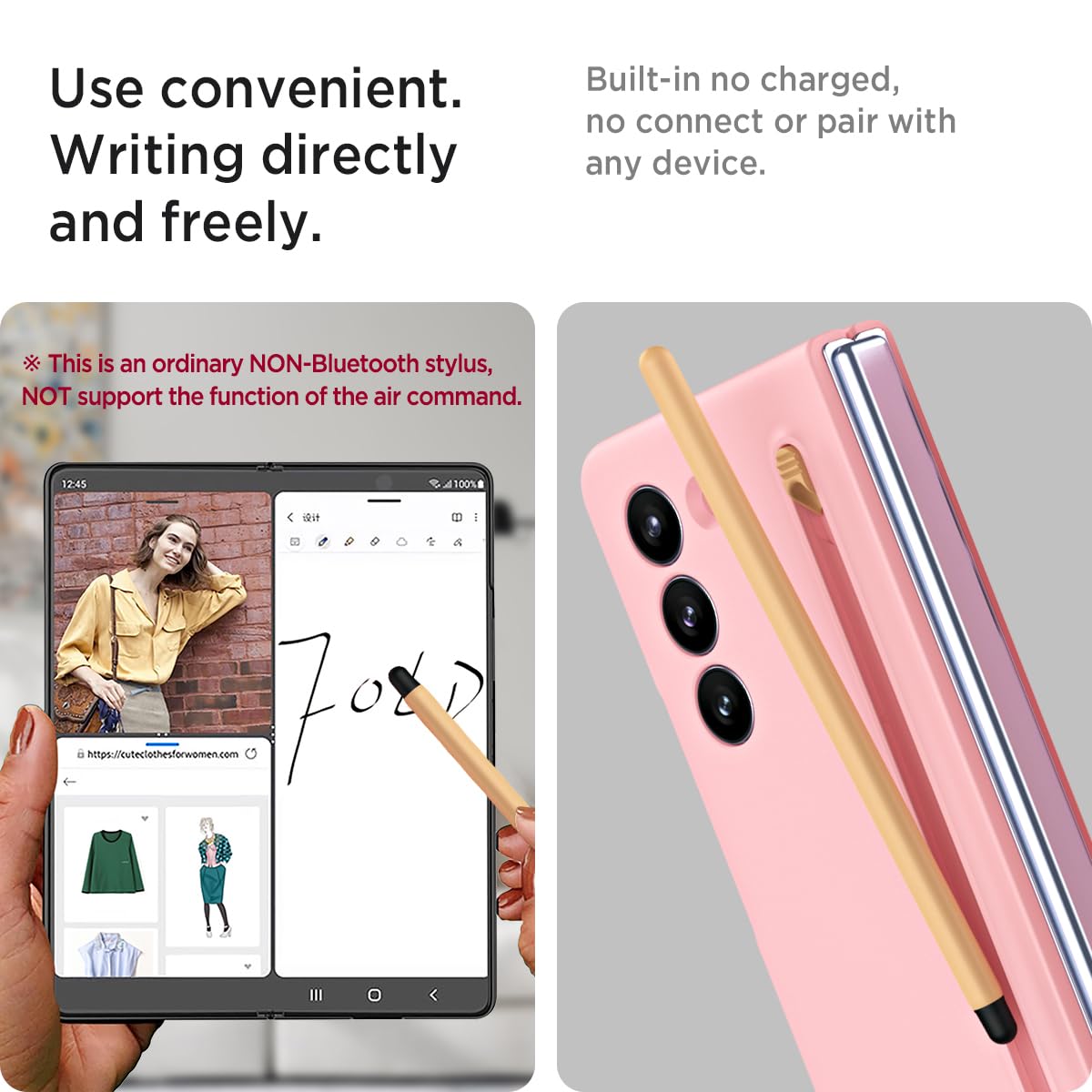 Foto 4 | Funda Miimall Slim Compatible Con Bolígrafo Para Samsung Galaxy Z Fold 6 - Venta Internacional.